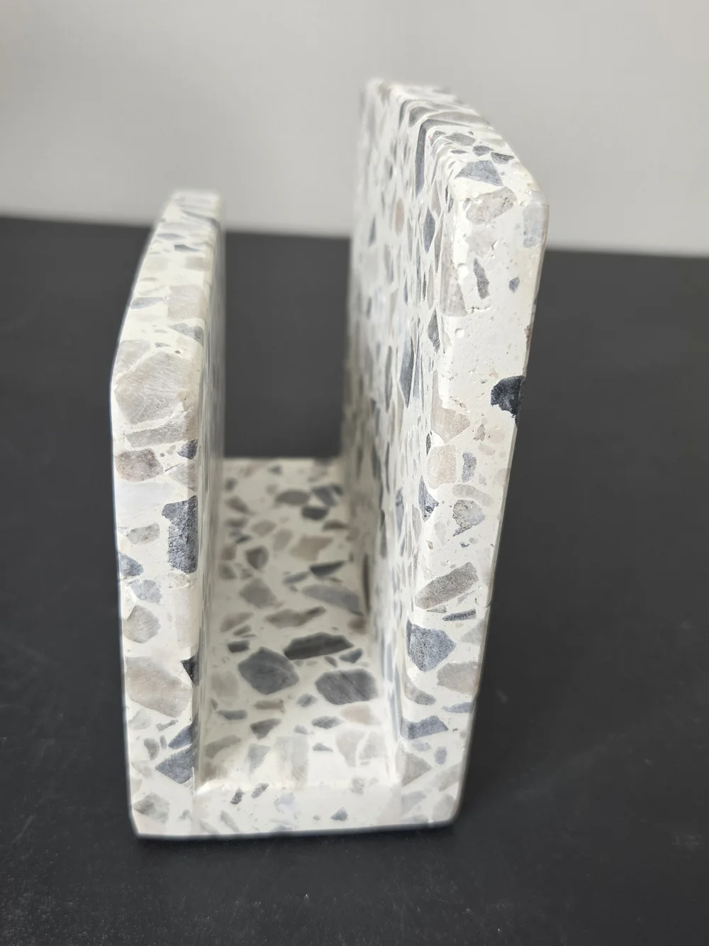 Kitchen Artisanal Supply Terrazzo Napkin Holder - Neutral Speckled Stone